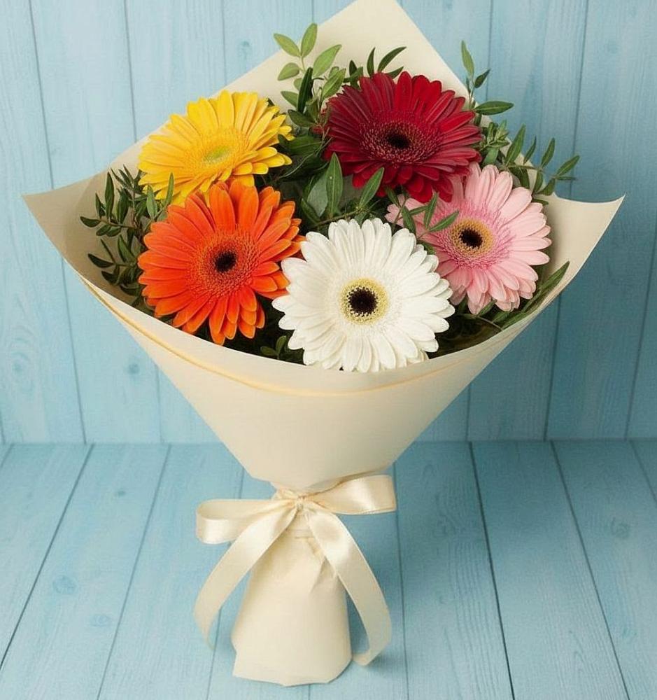 Букет цветов из: Герберы в Завьялово Алтайского края