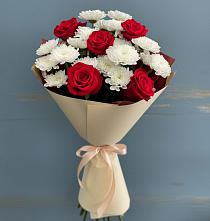 Букет цветов из:  Розы и Хризантемы в Завьялово Алтайского края