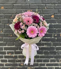 Букет цветов из:  Герберы и Хризантемы #REPLACE_PRED# Завьялово Алтайского края