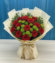 Букет цветов из:  Розы и Хризантемы в Завьялово Алтайского края