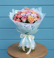 Букет цветов из:  Хризантемы и Розы в Завьялово Алтайского края