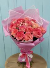 Букет 15 Розовых роз Равель в Завьялово Алтайского края