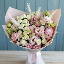 Букет цветов из:  Альстромерии и Розы в Завьялово Алтайского края