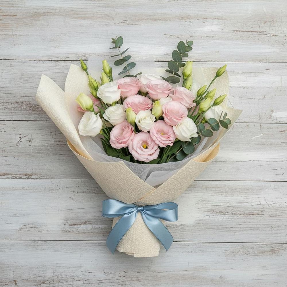 Букет цветов из: Лизиантусы в Завьялово Алтайского края